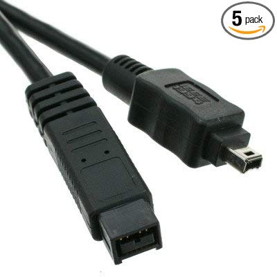 Firewire400 9 pin female to 4 pin cable